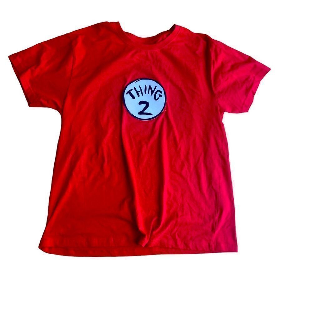 Dr Seuss Thing 2 T Shirt Red Size Large
